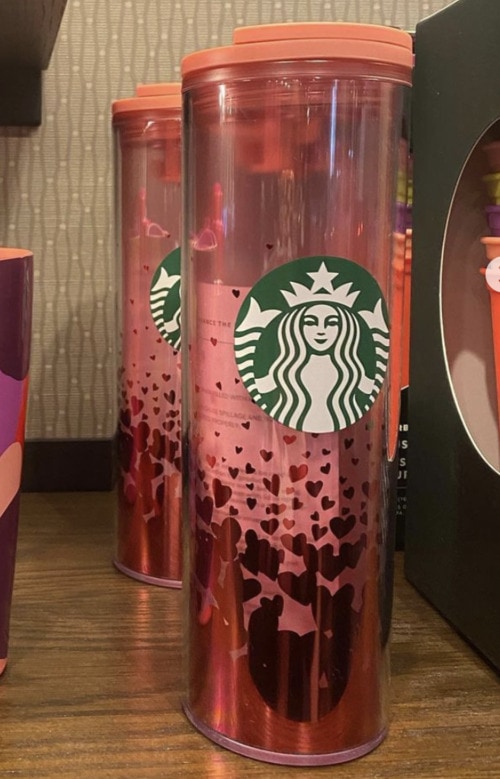 Starbucks Valentines Cups Tumblers 2022 - ombre hearts tumbler