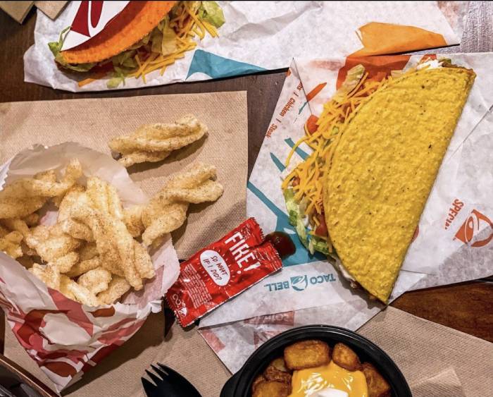 Taco Bell Subscription - crunchy taco with cinnamon twists