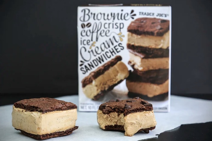Trader Joe's Desserts - Brownie Crisp Coffee Ice Cream Sandwiches