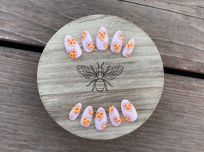 Valentine's Day Nail Designs 2022 - pizza love