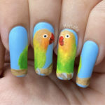 Valentine's Day Nail Designs 2022 - love birds