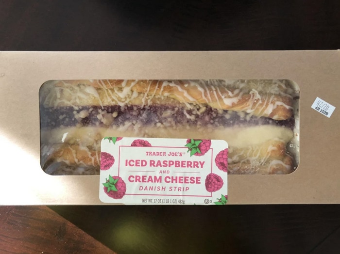 Valentine's Day Trader Joe's - Iced Raspberry And Cream Cheese Danish Strip