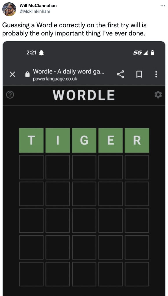 Wordle Memes - guessing on first try