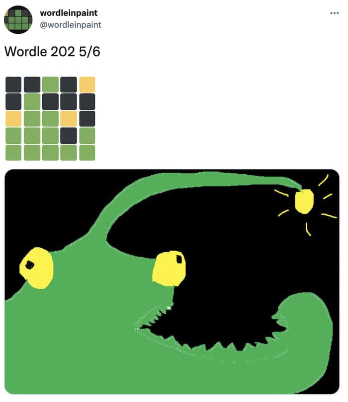 Wordle Memes - sea monster drawing