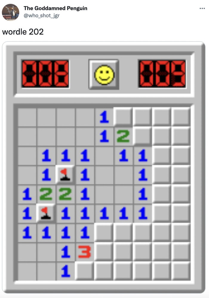 Wordle Memes - minesweeper
