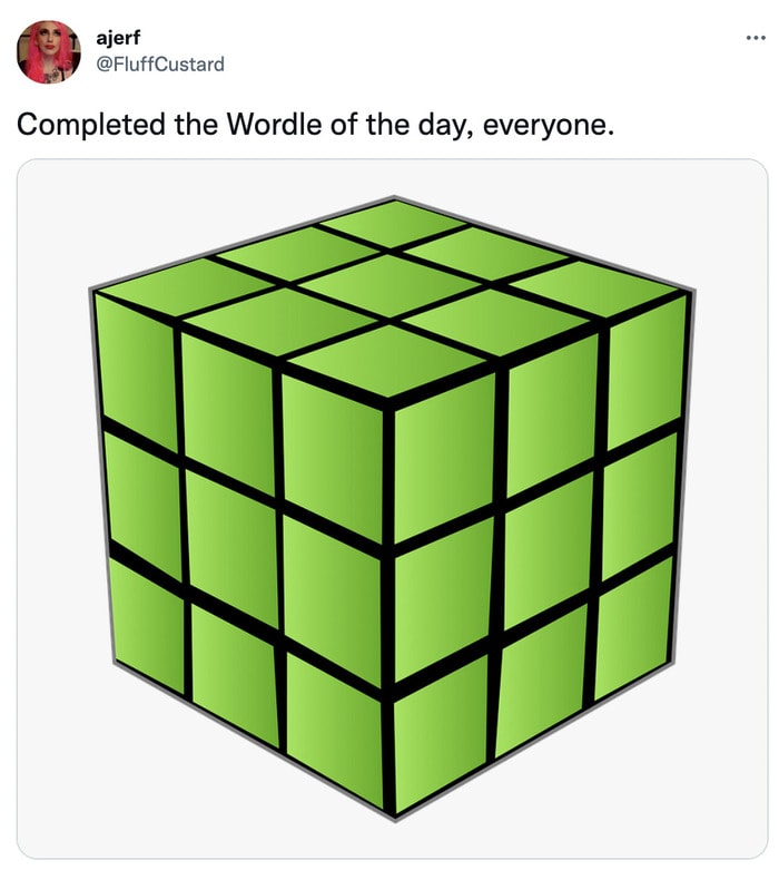 Wordle Memes - rubix cube