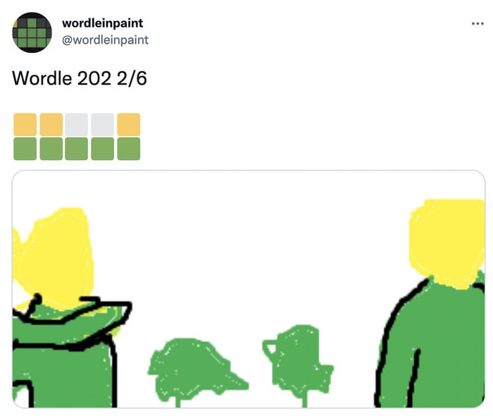 Wordle Memes - drawing of answer