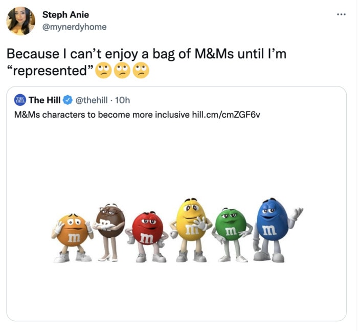 M&Ms Tweets Memes - representation