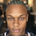 Nose Piercing Men - teal hair guy with nose ring