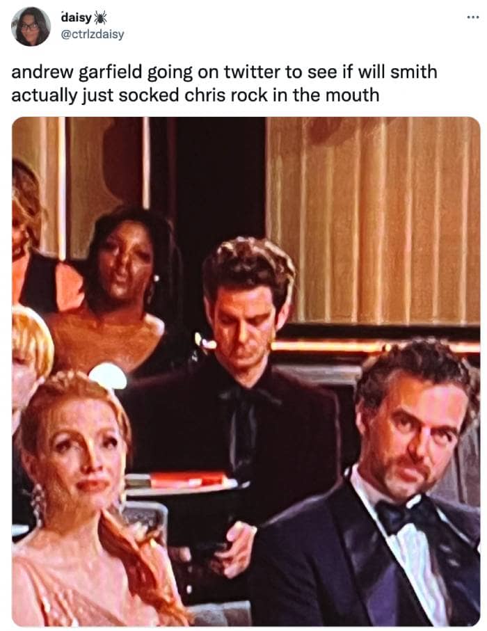 Best 2022 Memes - Andrew Garfield Oscars Memes