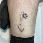 Ankle Tattoos - Wilting Sunflower