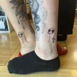 Ankle Tattoos - Matching Ducks with Sunglasses