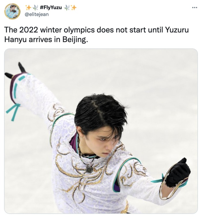 Beijing Olympics Tweets - Yuzuru Hanyu