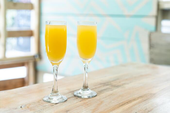 Best Champagne for Mimosas - pair of mimosas