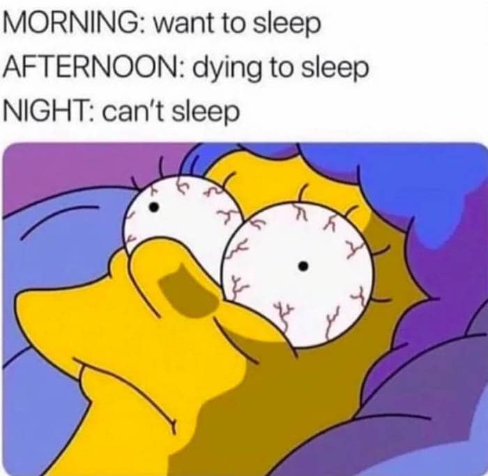 Can't Sleep Memes - Marge Simspon in bed