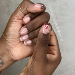 French Tip Nails - mushrooms