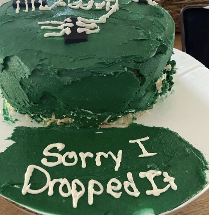 Funny Cakes - Sorry I dropped it cake