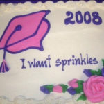 Funny Cakes - I want sprinkled graduation sheet cake
