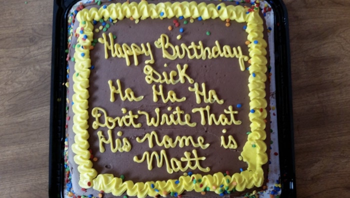 Funny Cakes - Happy Birthday Dick cake
