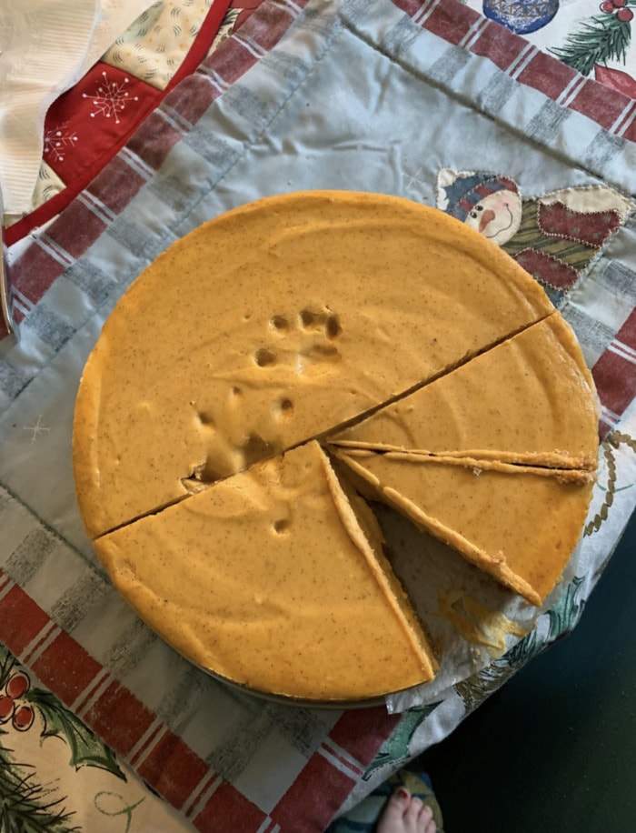 Funny Cakes - Pumpkin Cheesecake with paw prints