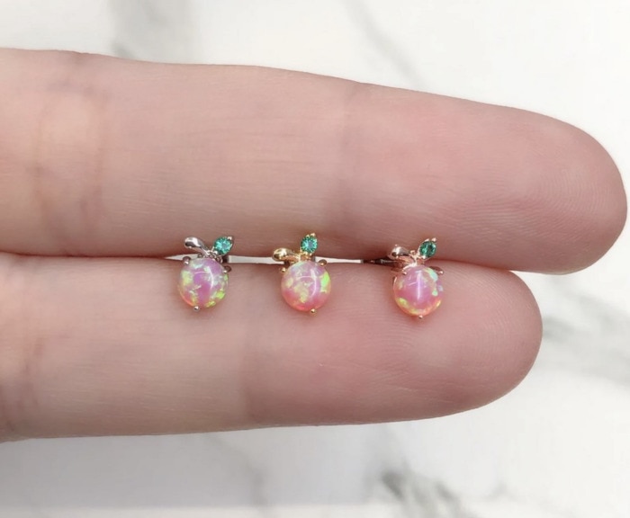 Helix Piercing Jewelry - Peach Studs
