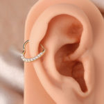 Helix Piercing Jewelry - Gold Heart Cuff