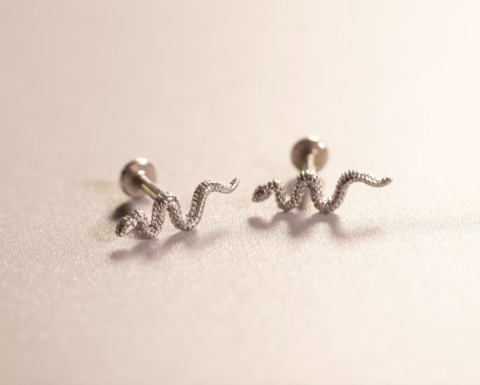 Helix Piercing Jewelry - Snake Studs