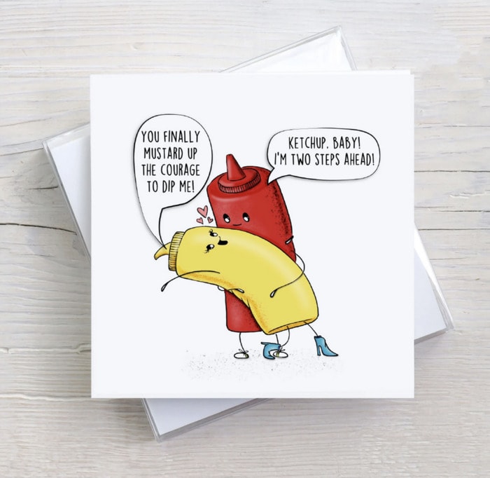 Love Puns - ketchup and mustard