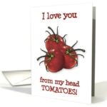 Love Puns - I love you from my head tomatoes