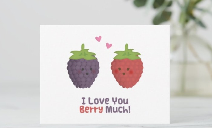 Love Puns - love you berry much
