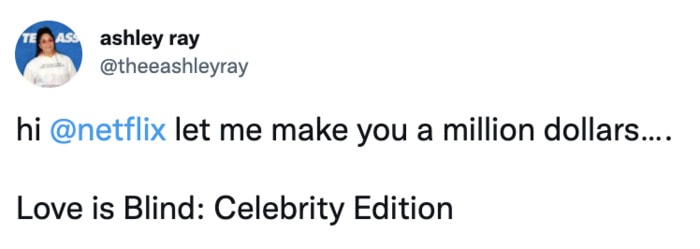 Love is Blind Tweets - celebrity edition