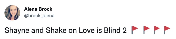 Love is Blind Tweets - Shake and Shayne