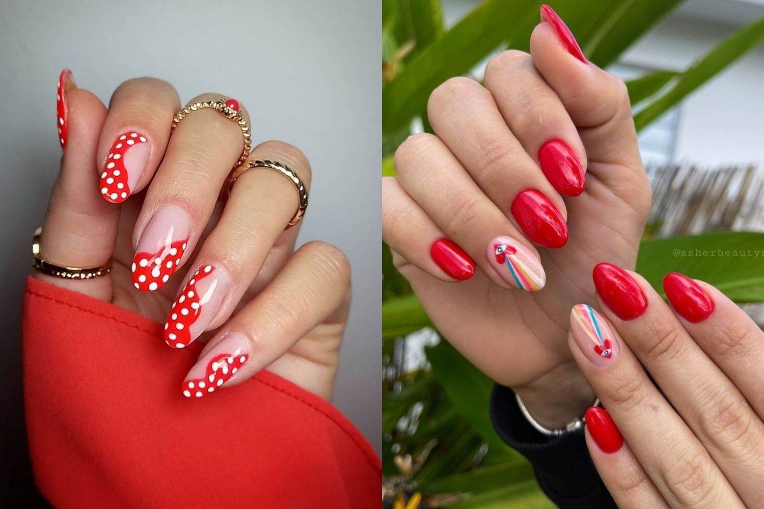 Red Vintage Nail Designs - wide 11