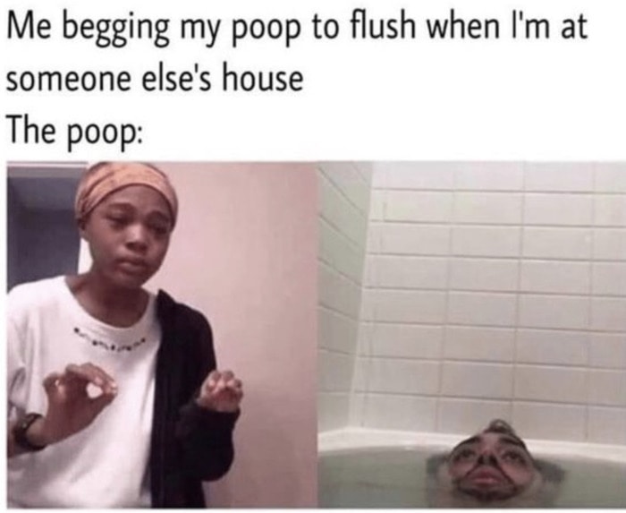 Relatable Memes - begging my poop to flush