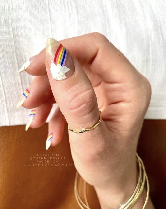 St Patricks Day Nails - Rainbow Nails