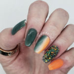 St Patricks Day Nails - Irish Flag with sparkly accent nails