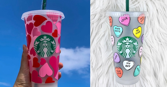Starbucks Valentine's Cups Etsy