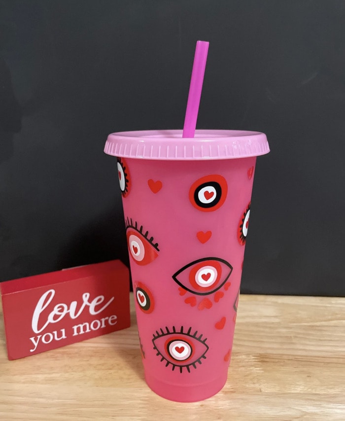 Starbucks Valentine's Cups Etsy - Heart Eyes