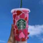 Starbucks Valentine's Cups Etsy - Pink Red Hearts