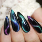 Stiletto Nails - Galaxy Cateye Stilettos