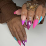 Stiletto Nails - Neon French Tips