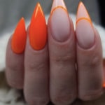 Stiletto Nails - Neon Orange Stiletto Nails