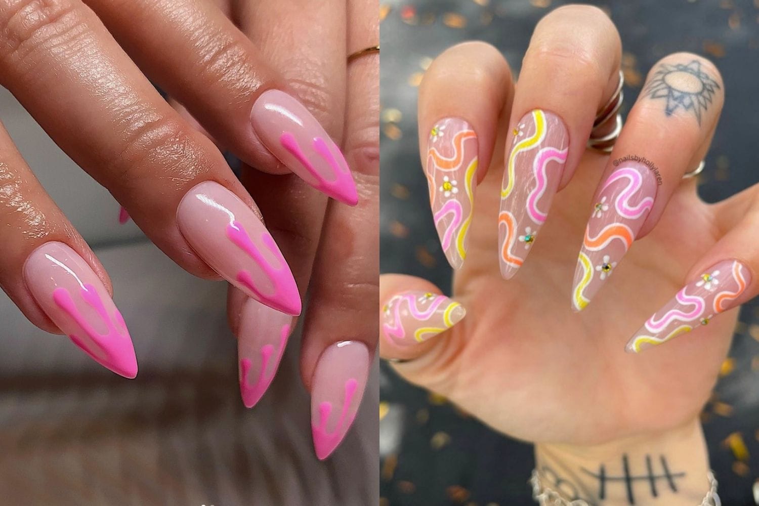 4. Spring Stiletto Nail Art Inspiration - wide 1