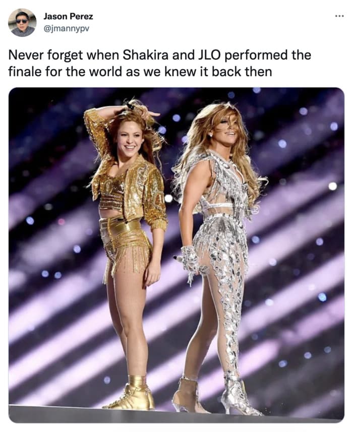 Super Bowl 2022 Memes Tweets - J. Lo Shakira