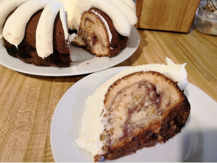 Trader Joe's Cake - Raspberry and White Chocolate Bundt Cake