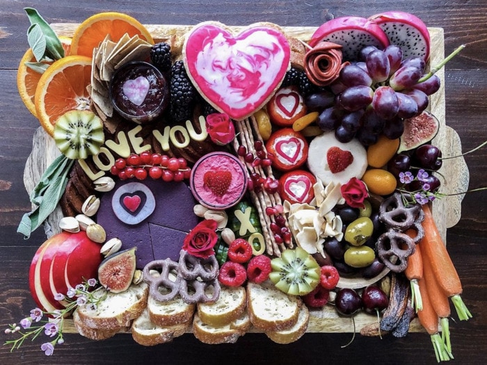 Valentine's Charcuterie Boards - I love you board