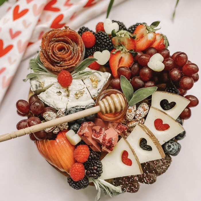 Valentine's Charcuterie Boards - hearts cards