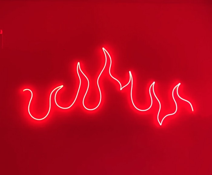 Aries Gifts - flame neon sign