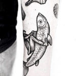 Funny Tattoos- Cowboy Riding Fish