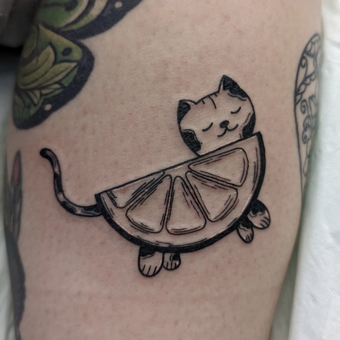 Funny Tattoos - sourpuss cat